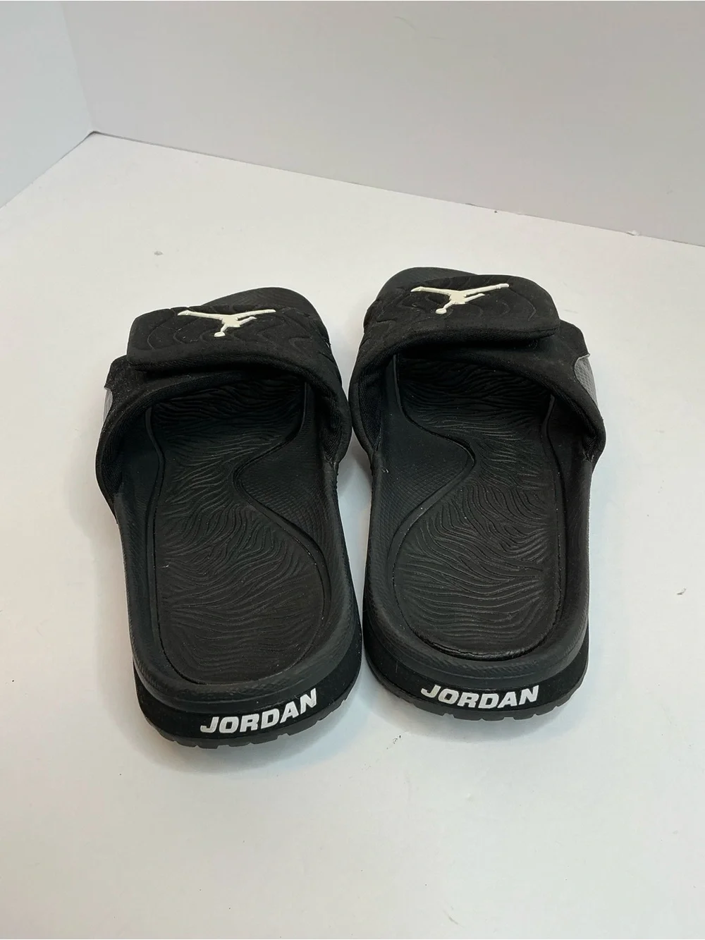 Jordan Black Slide Sandals with White Jumpman
